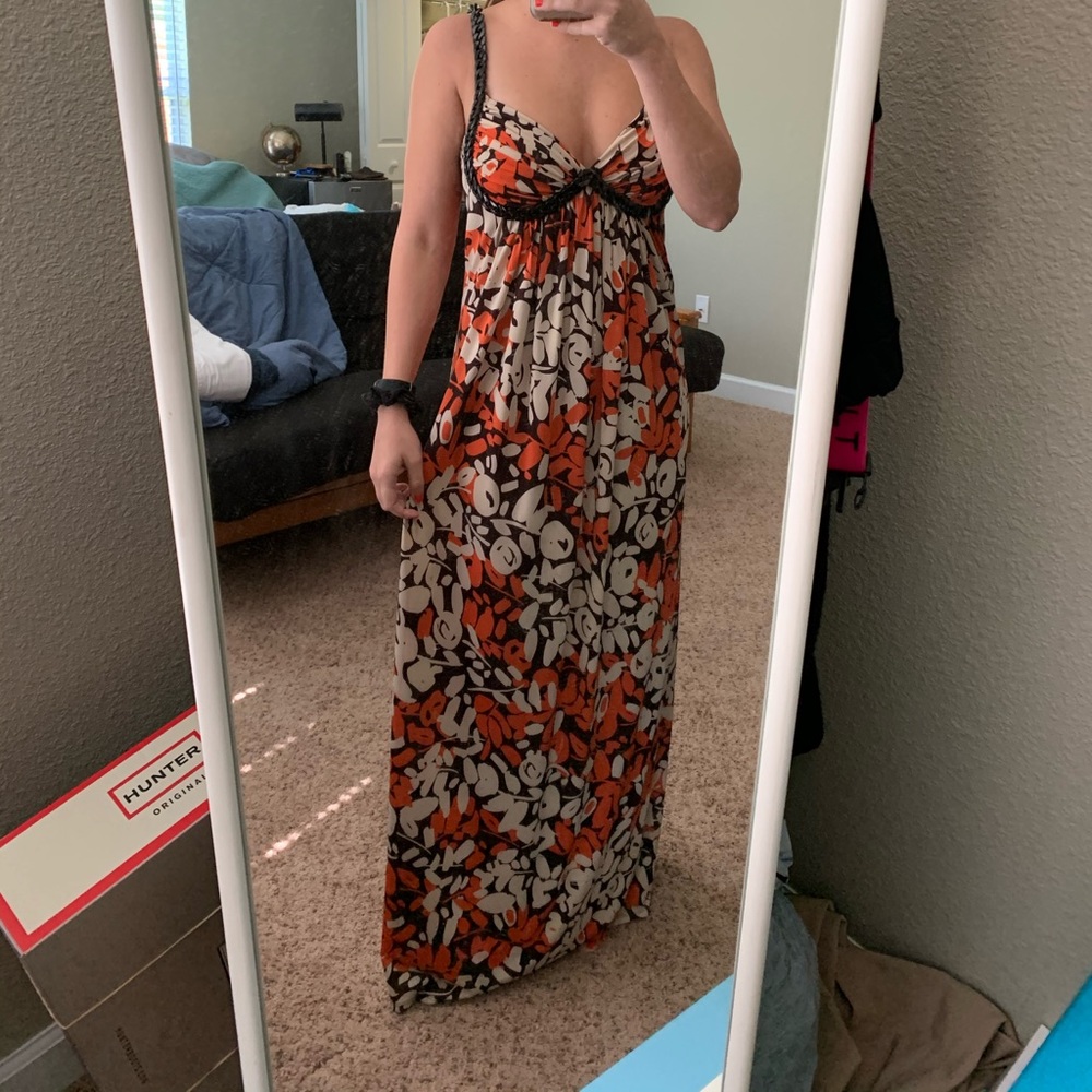 Orange / Cream maxi